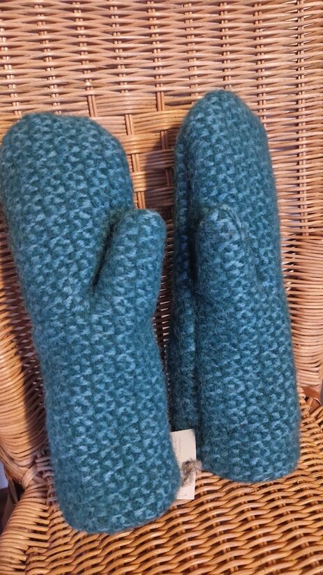 Zilzaļi cimdi ziemai XS