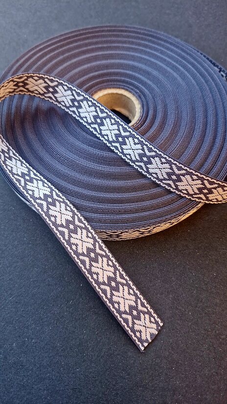 Auseklis lenta 15mm pelēka/gaiši pelēks