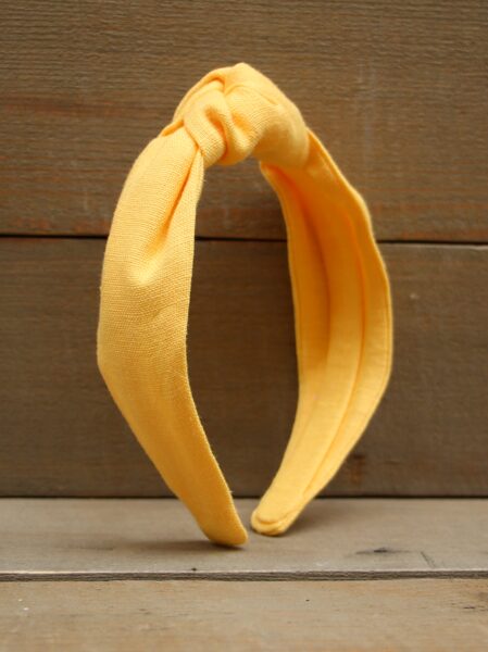 Lina matu stīpiņa ar mezgliņu bērniem Dzeltena