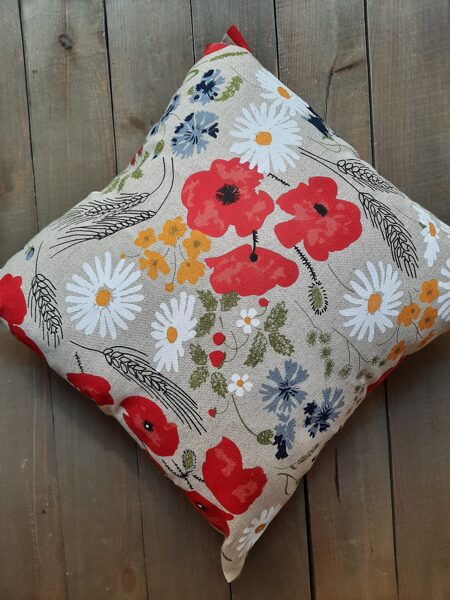 Linen pillow case Summer flowers 42x42