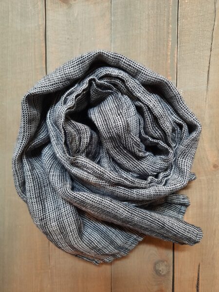 Linen scarf Black&White