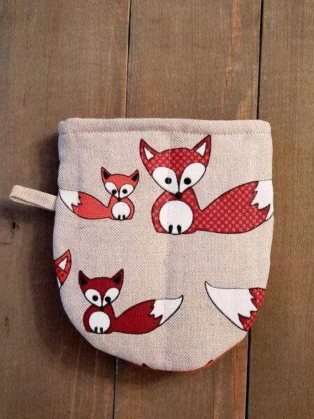 Lina virtuves/plīts cimds Lapsas