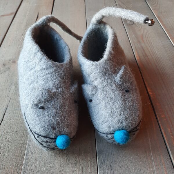 Felt slippers Mouses blue 28/29