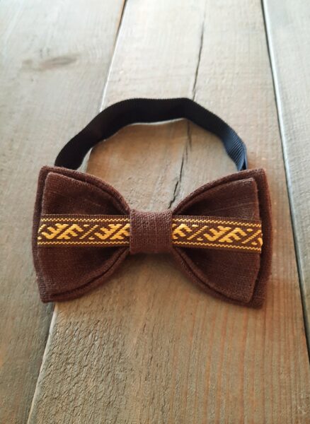 Lina tauriņš mazajiem Šokolādes/dzeltens Ūsiņš