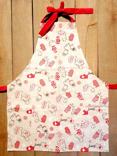 Lina priekšauts pieaugušajiem Cimdi