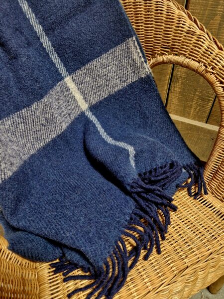 Liela šalle ziemai. Zila vilnas šalle