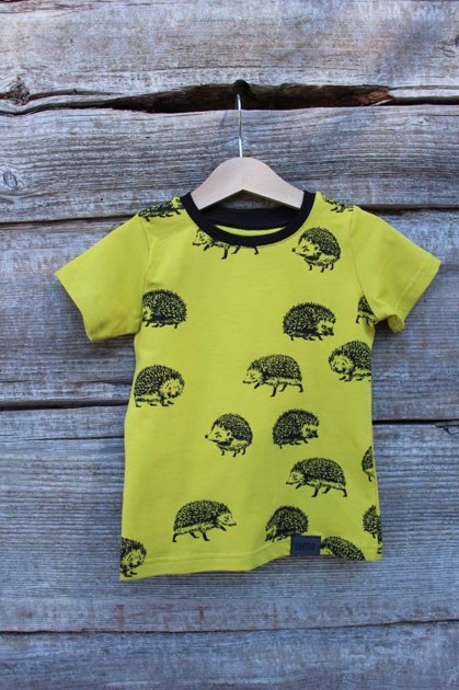 Children's T-shirt - Hedgehog - yellow