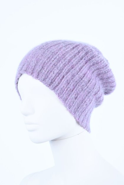 Knitted wool hat Rose pink