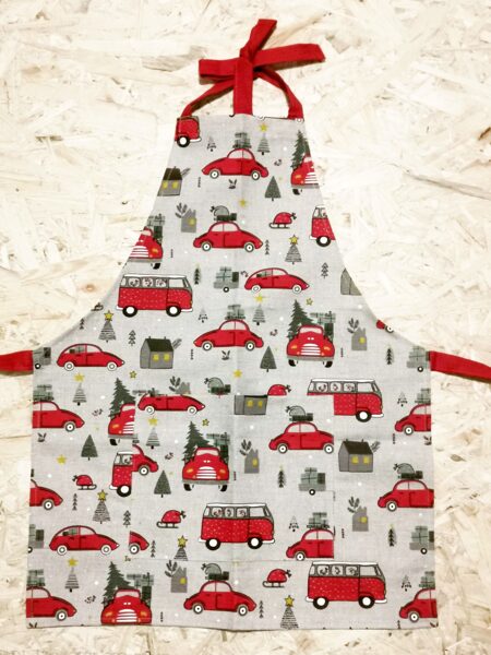 Linen apron Kids Winter car