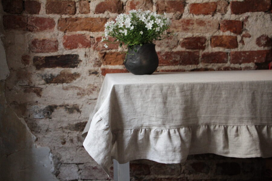 Linen tablecloth 140×200 Natural