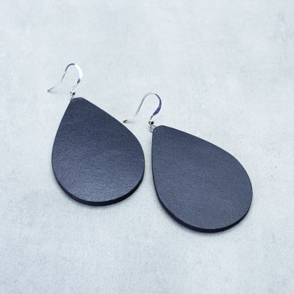 Leather earrings - drops 11111
