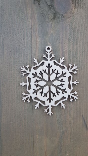 Koka dekors - sniegpārsla cita