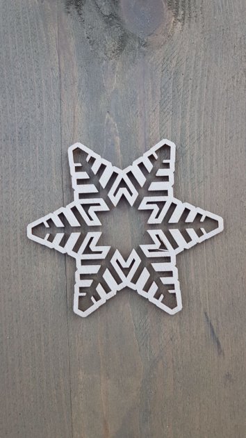 Koka dekors - sniegpārsla zvaigzne