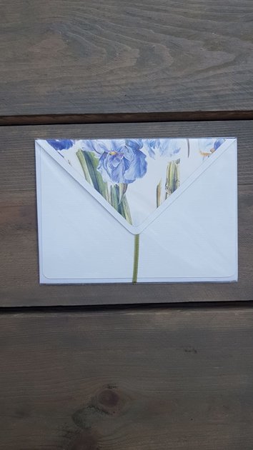 Vidējā dizaina aploksne Zili ziedi