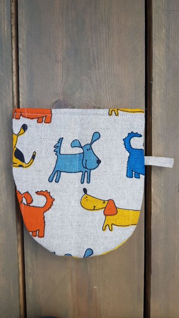 Lina virtuves/plīts cimds Raibie suņi