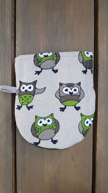 Linen kitchen/oven glove Owls