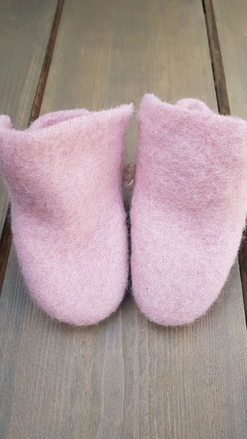 Wool baby boots Pink