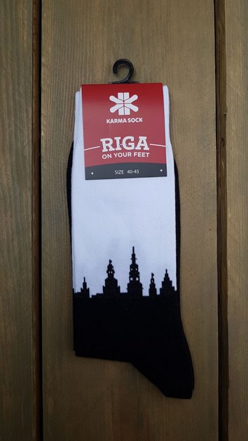 Socks "Riga on your feet" black&white