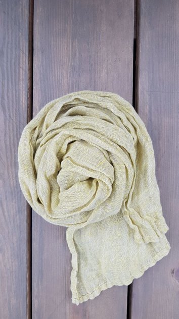 Linen scarf yellow