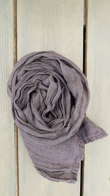Linen scarf Brownish mottled