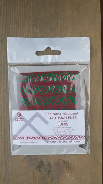 Folk ribbon Jumis red/green
