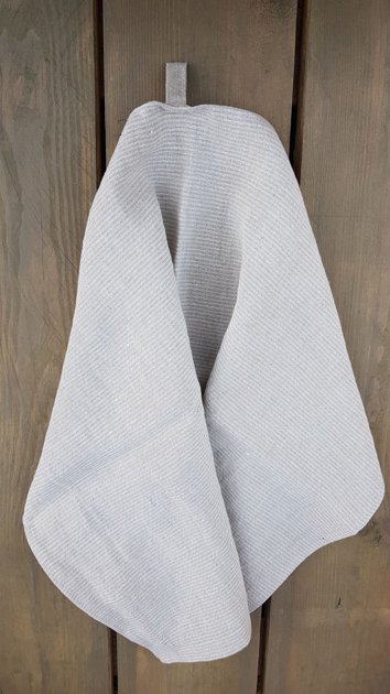 Washed linen towel Milky white