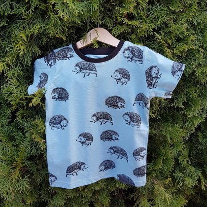 Children's T-shirt - Hedgehog - blue