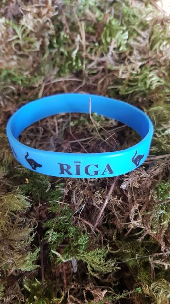 Silicone bracelet "Riga" blue