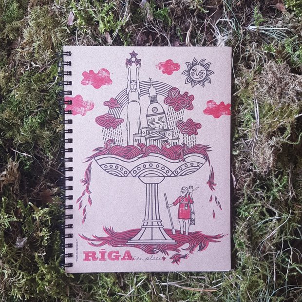 Divpusējs pārstrādāta papīra spirālbloks 150x210